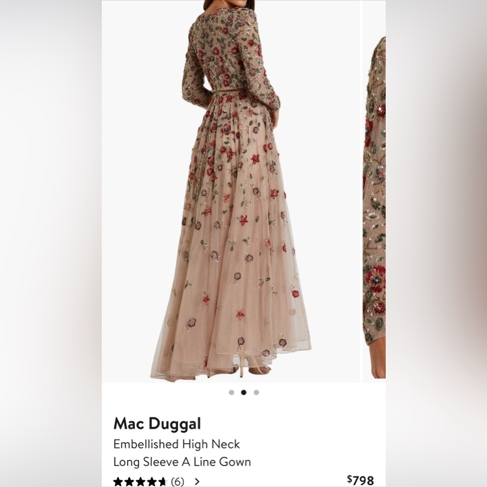 Mac Duggal Embellished Floral Gown